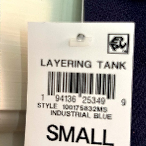 Navy Blue Sleeveless Tunic Top Layering Top Industrial Blue NEW WITH TAGS Small - Picture 8 of 11